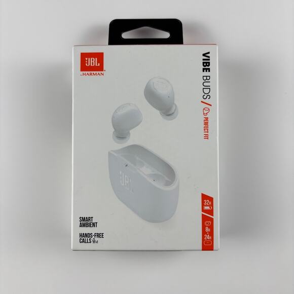 JBL Vibe Buds True Wireless Earbuds Smart Ambient White NEW Sealed
